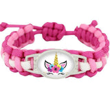 Pink Unicorn bracelet for girls Flowers / nz