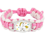 Pink Unicorn bracelet for girls Stars / nz