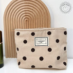 Polka Dot Toiletry Bag Beige nz