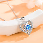 Powerful heart pendant Blue / 40cm nz