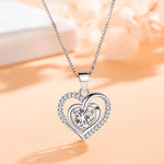 Powerful heart pendant White / 40cm nz