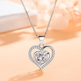 Powerful heart pendant White / 40cm nz