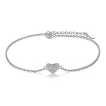 Precious Silver Heart Bracelet Type nz