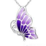 Purple butterfly necklace 40 + 5 cm nz