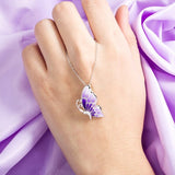 Purple butterfly necklace nz