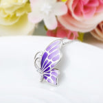 Purple butterfly necklace nz