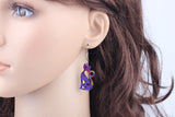 Purple cat earrings nz