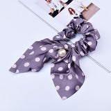 Purple hair tie with beads nz