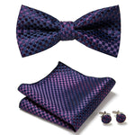 Purple plaid bow tie nz