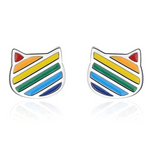 Rainbow cat earrings nz