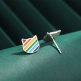 Rainbow cat earrings nz