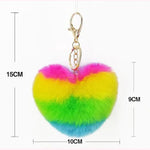 Rainbow heart keyring nz