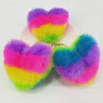 Rainbow heart keyring nz