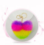 Rainbow heart keyring nz