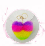 Rainbow heart keyring nz