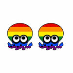 Rainbow octopus earrings nz
