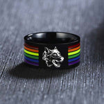 Rainbow wolf ring nz