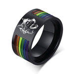 Rainbow wolf ring nz