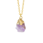 Raw amethyst necklace nz