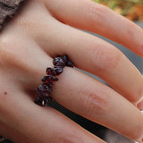 Raw garnet ring nz