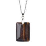 Rectangular Tiger Eye Necklace nz