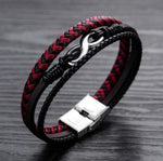 Red and Black Infinity Bracelet nz