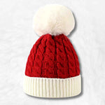 Red and white pom beanie nz