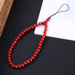 Red beaded phone strap nz