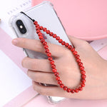 Red beaded phone strap nz