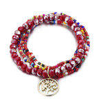 Red bohemian tree of life bracelet nz