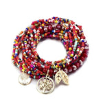 Red bohemian tree of life bracelet nz