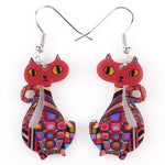 Red cat earrings nz