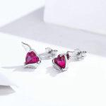 Red heart angel earrings nz