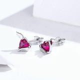 Red heart angel earrings nz