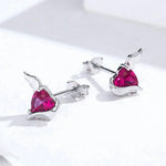 Red heart angel earrings nz