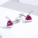 Red heart angel earrings nz