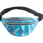 Reflective leather bum bag Blue nz