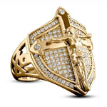 Religious cross ring 52 mm / Gold nz