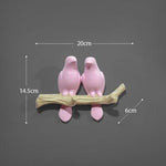 Resin key holder 2 pink birds nz