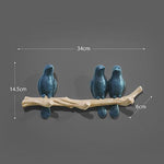 Resin key holder 3 bluebirds nz