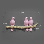 Resin key holder 3 pink birds nz