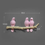 Resin key holder 3 pink birds nz