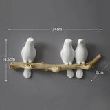 Resin key holder 3 white birds nz