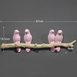 Resin key holder 4 pink birds nz