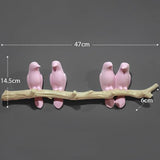Resin key holder 4 pink birds nz