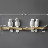 Resin key holder 4 white birds nz