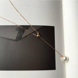 Resin pearl necklace 14 K rose gold nz