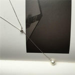 Resin pearl necklace Silver nz