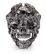 Retro biker ring 57 mm / Black nz