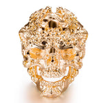 Retro biker ring 57 mm / Gold nz